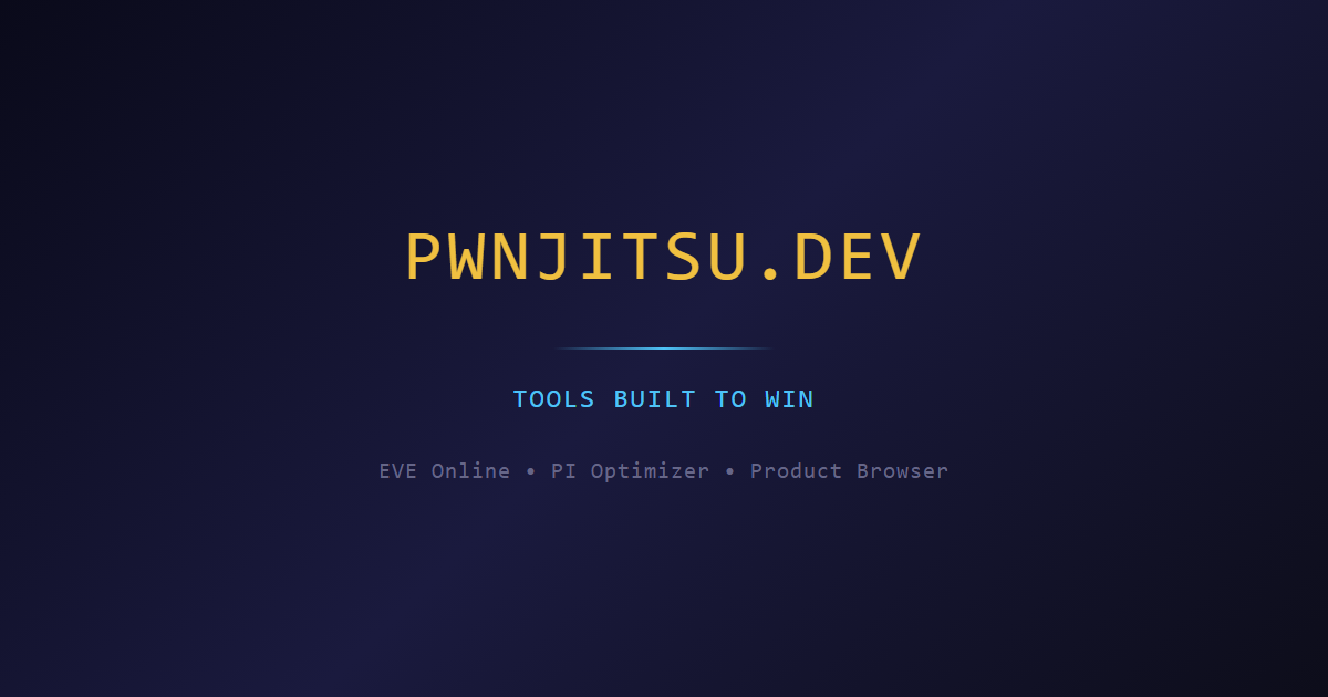 EVE PI Optimizer — Colony Planner pwnjitsu.dev